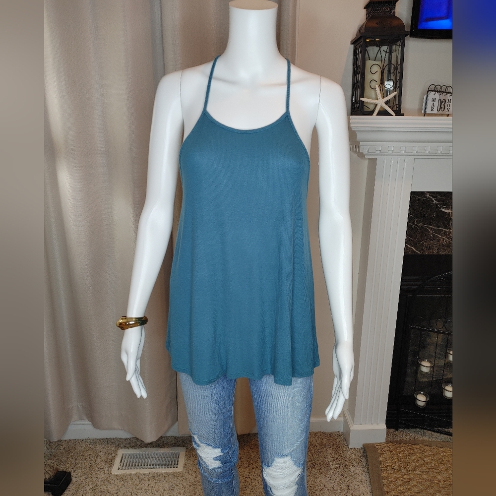 Old Navy Ribbed Swing Tank Top, River Of Dream M